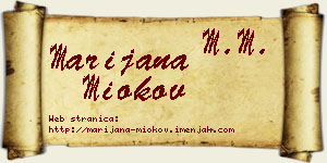 Marijana Miokov vizit kartica